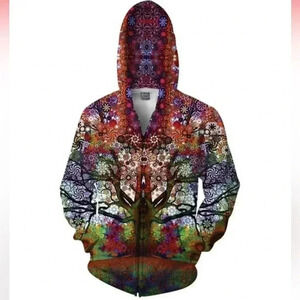 Larry Carlson Rage trip tree zip up hoodie
